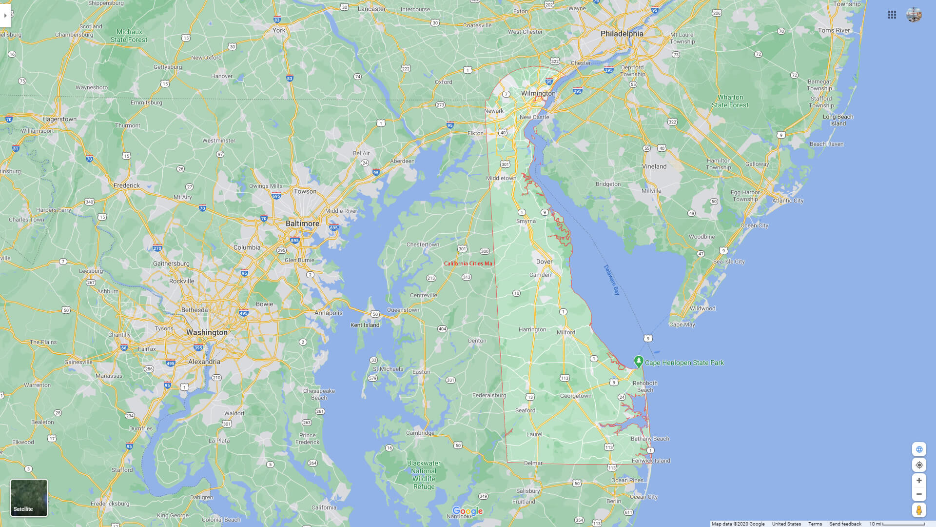 Delaware Political Map US